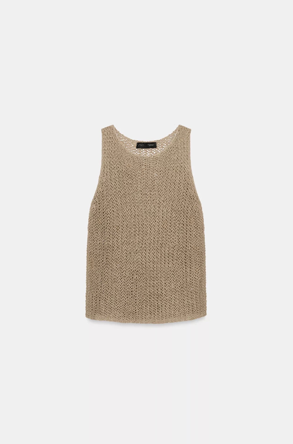 ZARA %100 keten kolsuz top