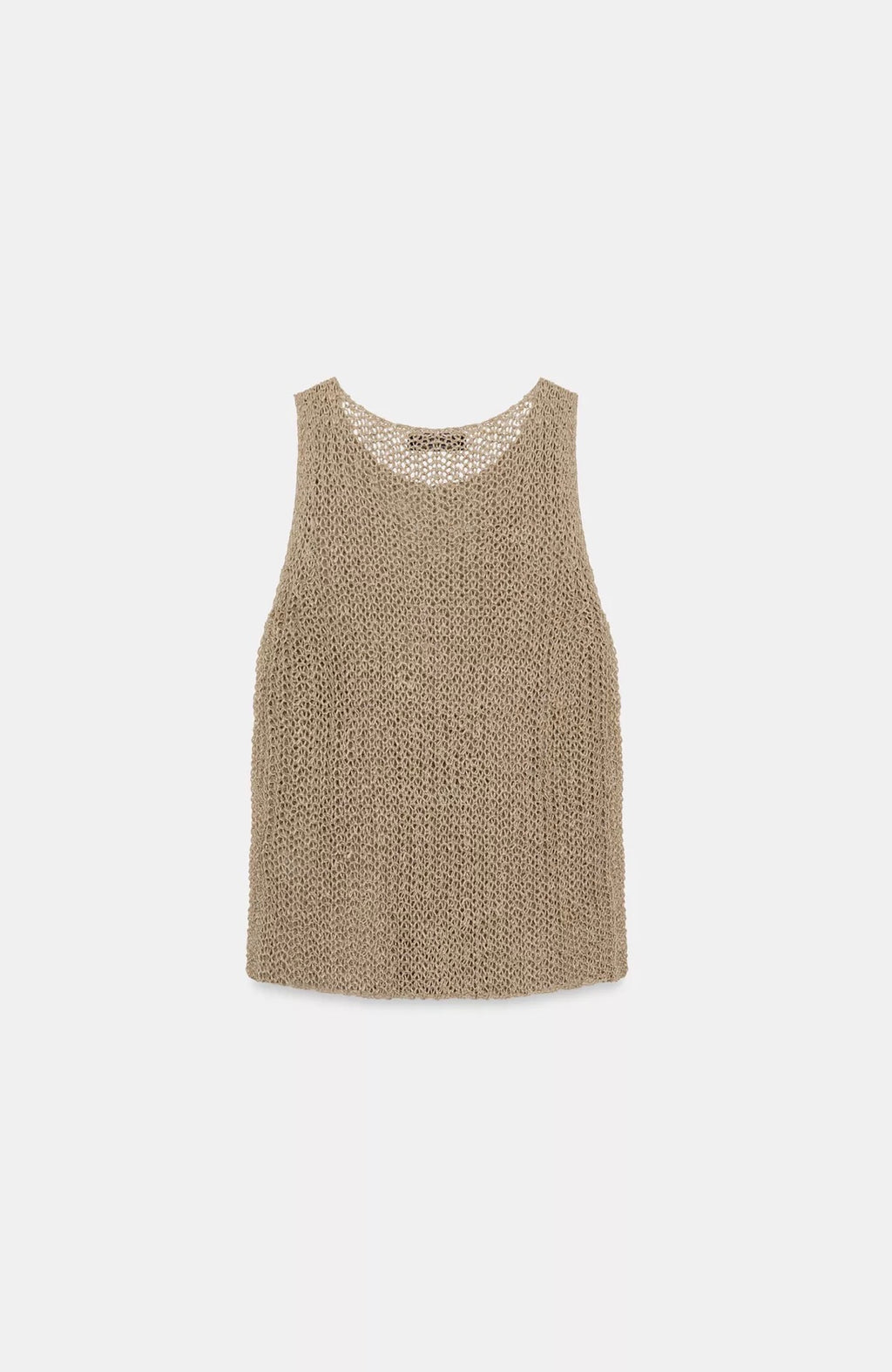 ZARA %100 keten kolsuz top
