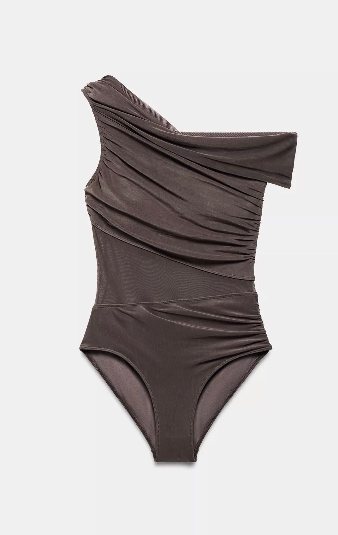 ZARA TÜL PENCERE DETAYLI ASİMETRİK MAYO